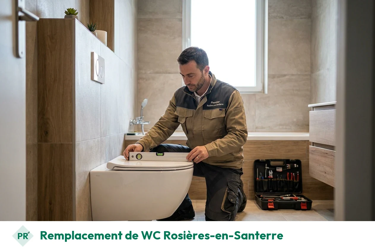 Remplacement de WC à Rosières-en-Santerre
